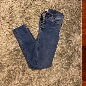 Free People button skinny jeans!
